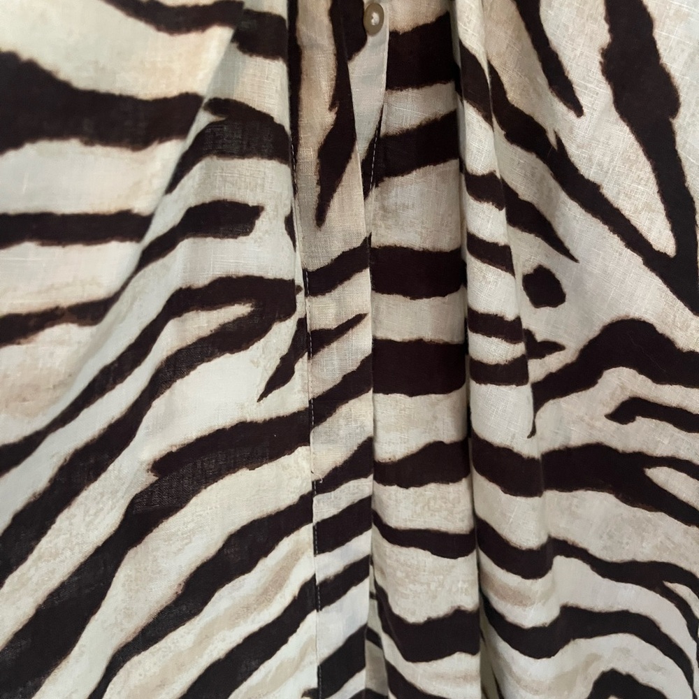 Ralph Lauren Zebra Print Tie-Front Dress - Picture 2 of 6
